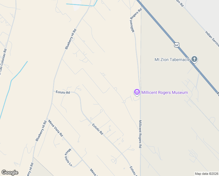 map of restaurants, bars, coffee shops, grocery stores, and more near 50 Rock Garden Gully Rd in El Prado