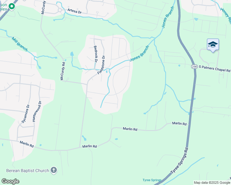map of restaurants, bars, coffee shops, grocery stores, and more near 233 Bexley Way in White House