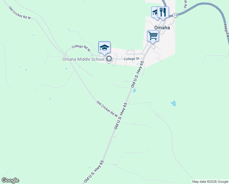 map of restaurants, bars, coffee shops, grocery stores, and more near 9517 Nest Lane in Omaha