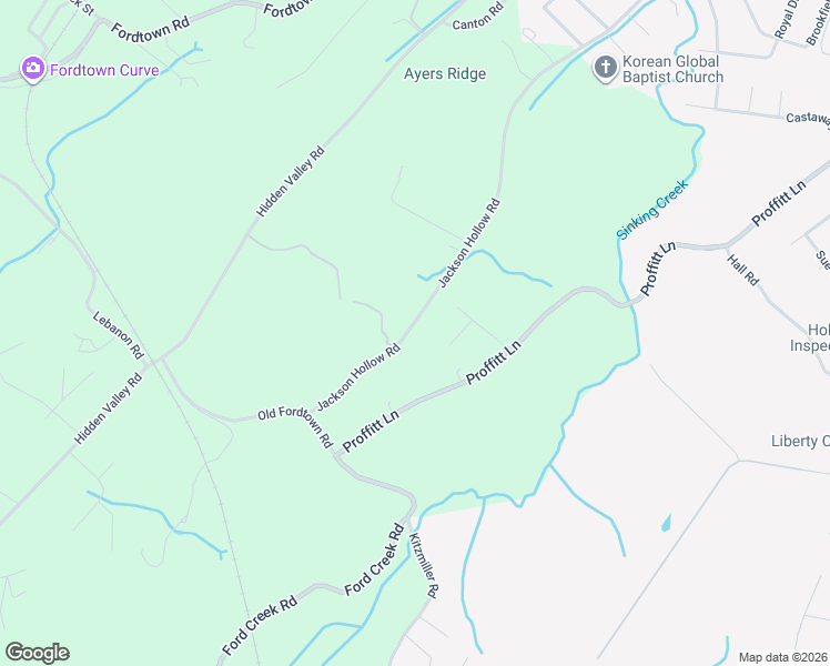 map of restaurants, bars, coffee shops, grocery stores, and more near 1833 Jackson Hollow Road in Kingsport