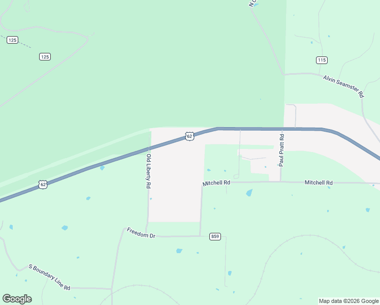 map of restaurants, bars, coffee shops, grocery stores, and more near 16727 U.S. 62 in Garfield