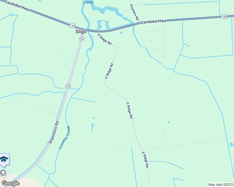 map of restaurants, bars, coffee shops, grocery stores, and more near 307 East Ridge Road in Moyock