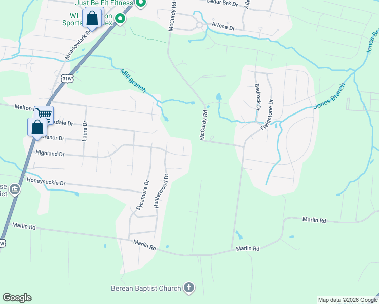map of restaurants, bars, coffee shops, grocery stores, and more near 902 Highland Dr in White House