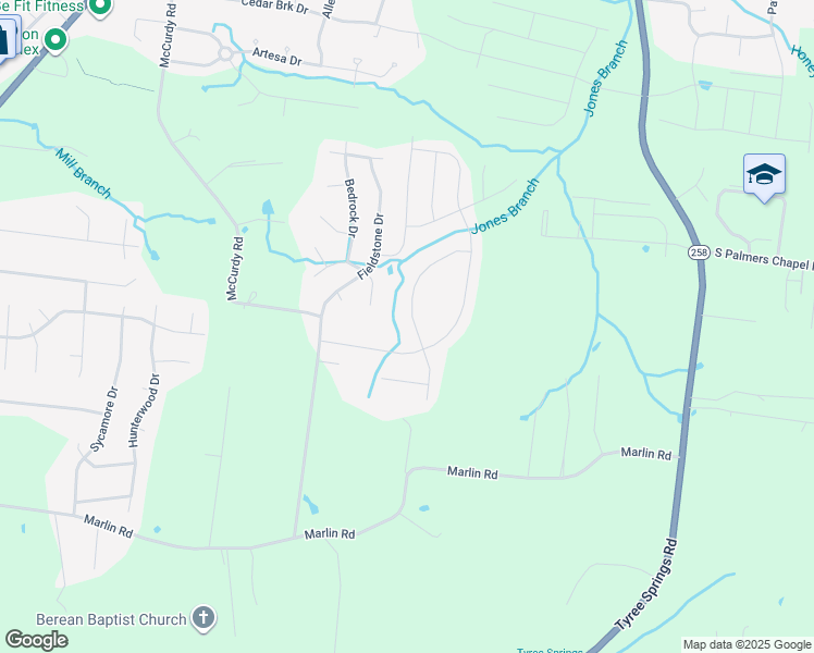 map of restaurants, bars, coffee shops, grocery stores, and more near 200 Bexley Way in White House