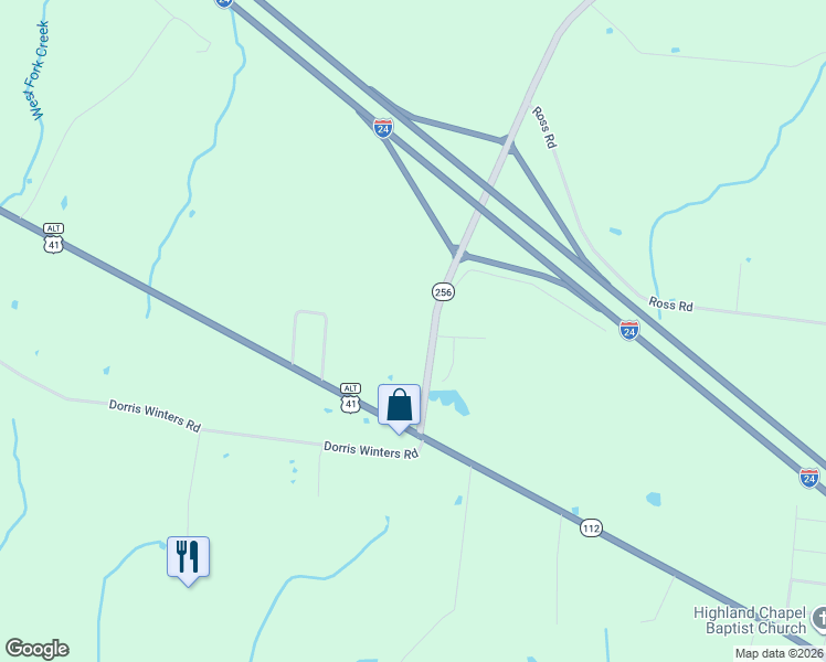 map of restaurants, bars, coffee shops, grocery stores, and more near 2827 Turnersville Road in Cedar Hill