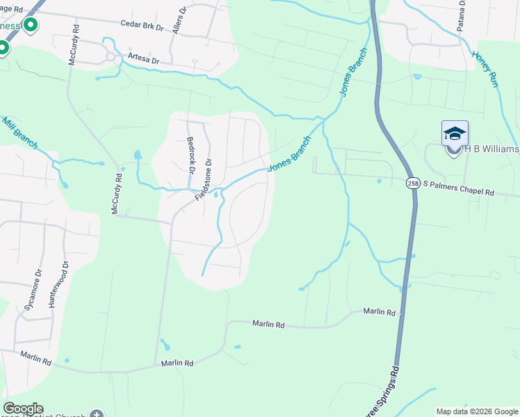 map of restaurants, bars, coffee shops, grocery stores, and more near 237 Telavera Drive in White House