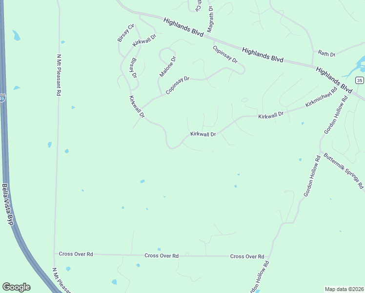 map of restaurants, bars, coffee shops, grocery stores, and more near Latheron Lane in Bella Vista