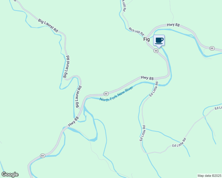 map of restaurants, bars, coffee shops, grocery stores, and more near 12442 North Carolina 88 in Creston