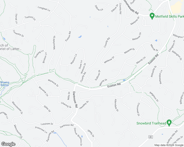 map of restaurants, bars, coffee shops, grocery stores, and more near 16 Sullivan Drive in Bella Vista