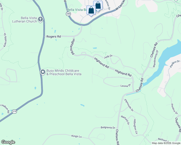 map of restaurants, bars, coffee shops, grocery stores, and more near in Bella Vista