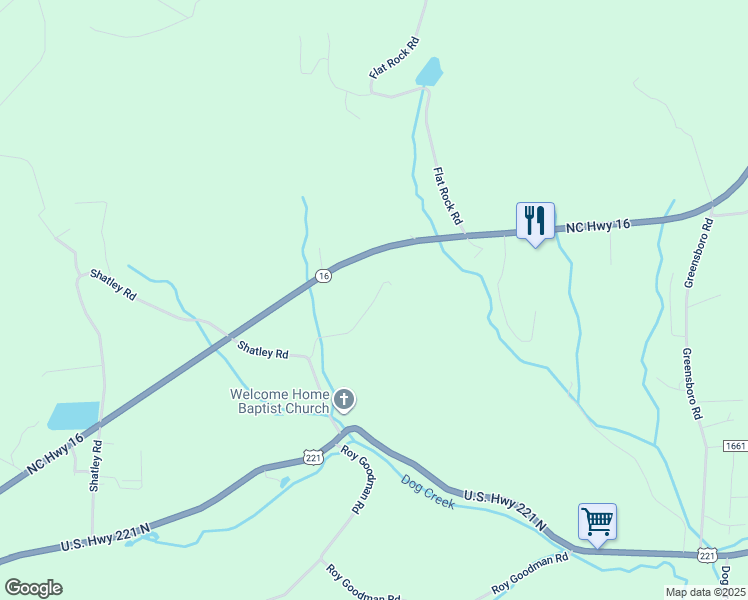 map of restaurants, bars, coffee shops, grocery stores, and more near 420 Walters Way in Crumpler