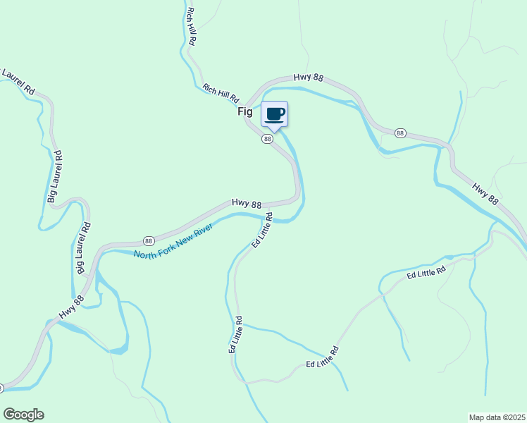 map of restaurants, bars, coffee shops, grocery stores, and more near 12101 Highway 88 in Creston