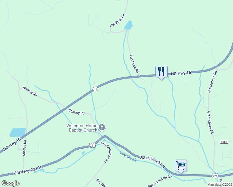 map of restaurants, bars, coffee shops, grocery stores, and more near 420 Walters Way in Crumpler