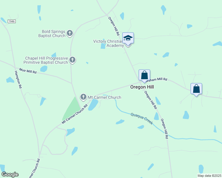 map of restaurants, bars, coffee shops, grocery stores, and more near 223 Mount Carmel Church Road in Ruffin