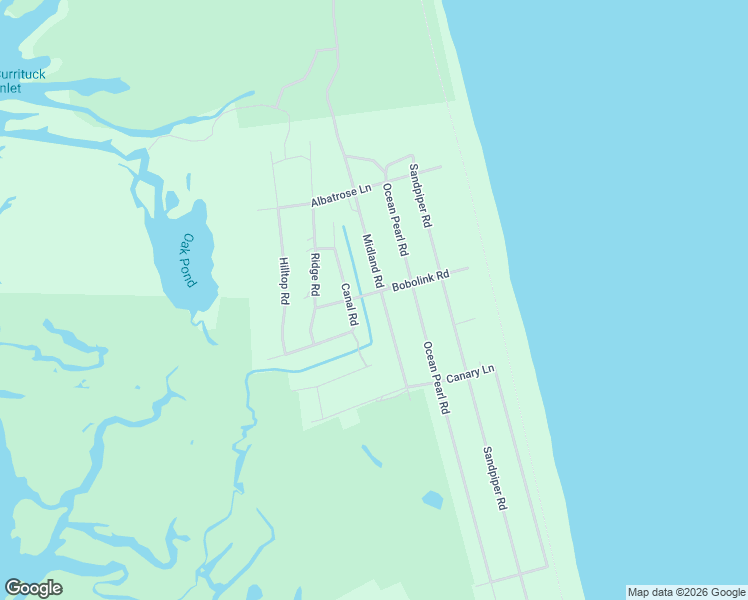 map of restaurants, bars, coffee shops, grocery stores, and more near 1672 Midland Road in Corolla