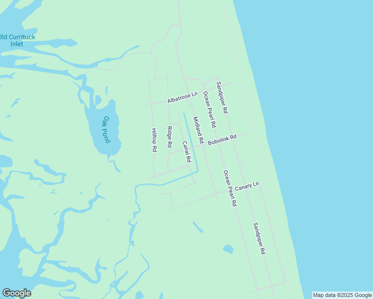 map of restaurants, bars, coffee shops, grocery stores, and more near Canal Road in Corolla