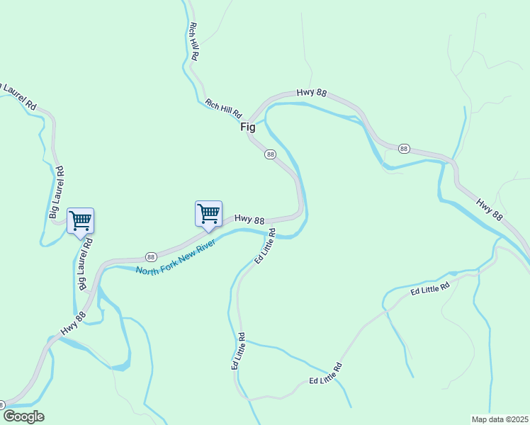map of restaurants, bars, coffee shops, grocery stores, and more near 12116 North Carolina 88 in Creston