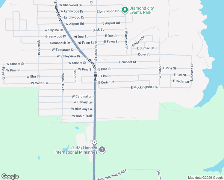 map of restaurants, bars, coffee shops, grocery stores, and more near 136 East Mockingbird Trail in Lead Hill
