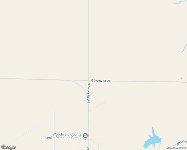 map of restaurants, bars, coffee shops, grocery stores, and more near East County Road 39 in Woodward