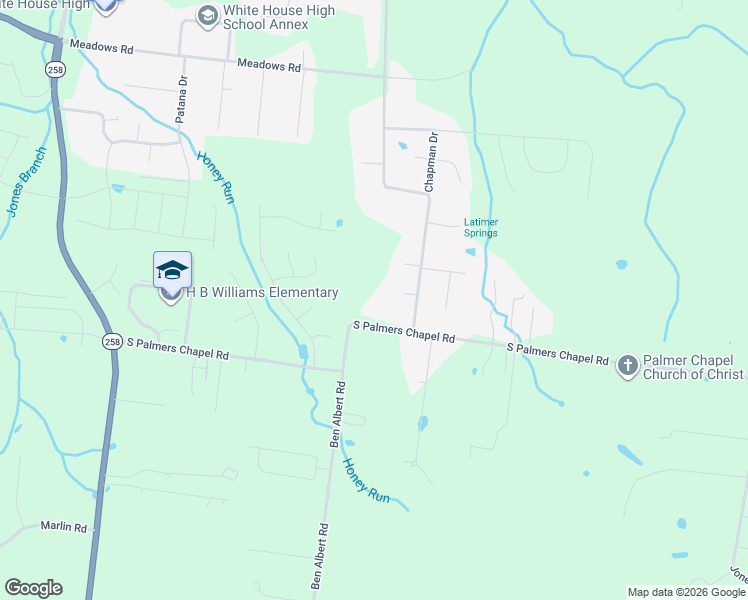 map of restaurants, bars, coffee shops, grocery stores, and more near 223 South Palmers Chapel Road in Cottontown