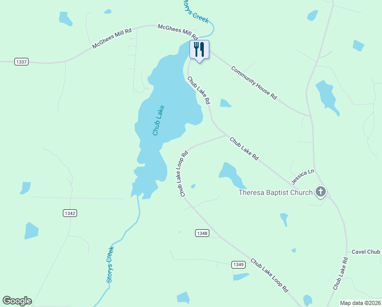map of restaurants, bars, coffee shops, grocery stores, and more near 1142 Chub Lake Loop Road in Roxboro