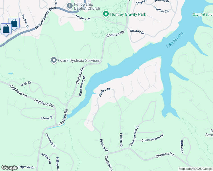 map of restaurants, bars, coffee shops, grocery stores, and more near 54 Pimlico Drive in Bella Vista