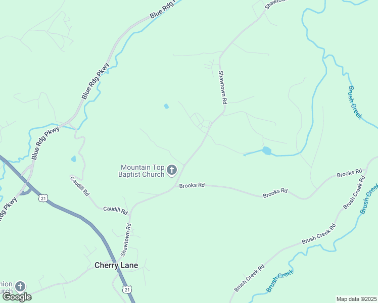 map of restaurants, bars, coffee shops, grocery stores, and more near 681 Shawtown Road in Glade Valley