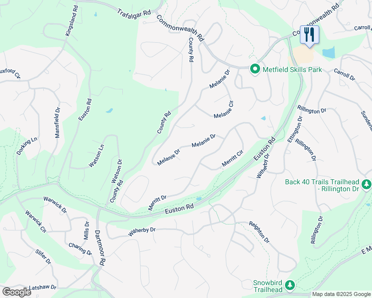map of restaurants, bars, coffee shops, grocery stores, and more near 84 Melanie Drive in Bella Vista