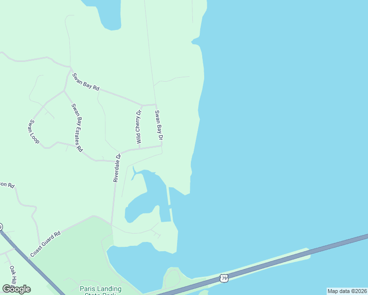 map of restaurants, bars, coffee shops, grocery stores, and more near 66 Swan Bay Drive in Buchanan