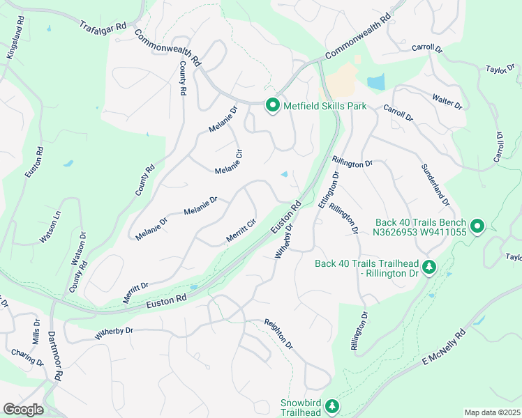 map of restaurants, bars, coffee shops, grocery stores, and more near 9 Merritt Circle in Bella Vista