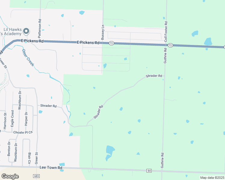 map of restaurants, bars, coffee shops, grocery stores, and more near 12878 Shrader Road in Pea Ridge