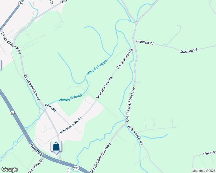 map of restaurants, bars, coffee shops, grocery stores, and more near 319-349 Mountain View Rd in Bluff City