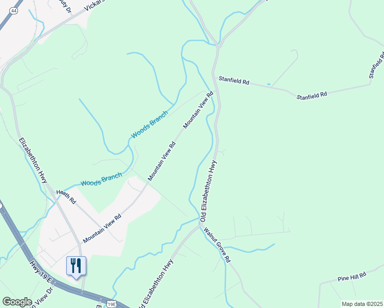 map of restaurants, bars, coffee shops, grocery stores, and more near 319 Mountain View Rd in Bluff City