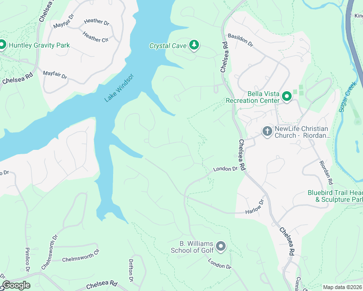 map of restaurants, bars, coffee shops, grocery stores, and more near 21 Kensington Drive in Bella Vista