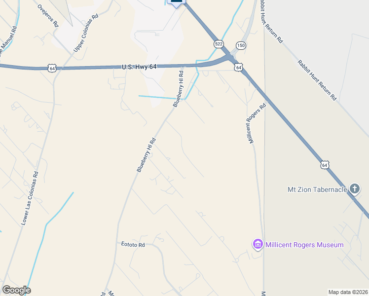 map of restaurants, bars, coffee shops, grocery stores, and more near 1-66 Piedra Vista in El Prado