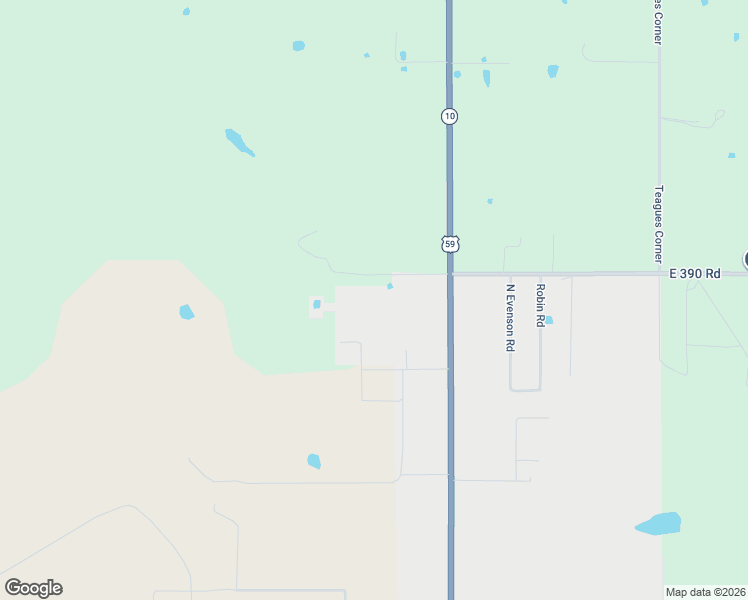 map of restaurants, bars, coffee shops, grocery stores, and more near 12340 East 389 Road in Jay