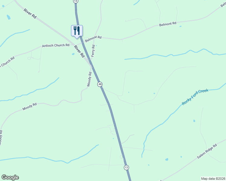 map of restaurants, bars, coffee shops, grocery stores, and more near 121 Rob Road in Clarksville