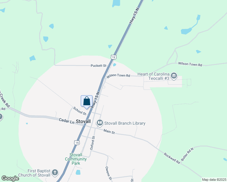 map of restaurants, bars, coffee shops, grocery stores, and more near 111 Elm Street in Oxford