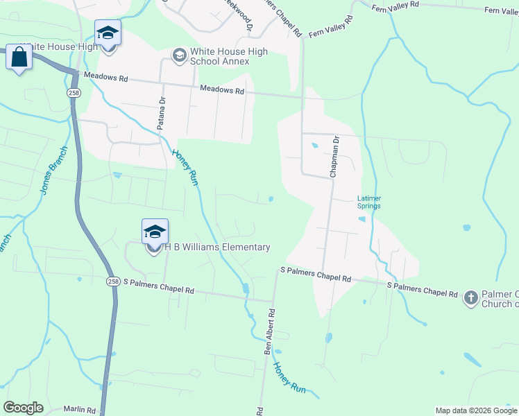 map of restaurants, bars, coffee shops, grocery stores, and more near 748 Brownlow Road in White House