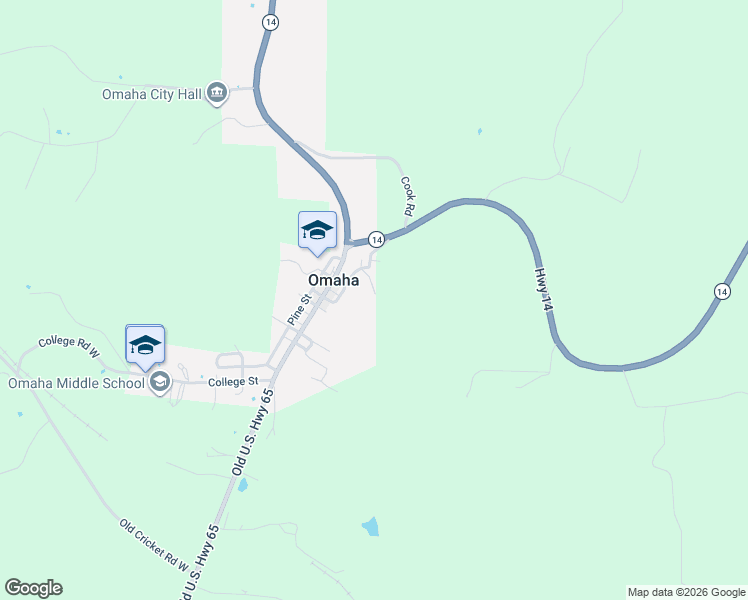 map of restaurants, bars, coffee shops, grocery stores, and more near 119 Walnut Lane in Omaha