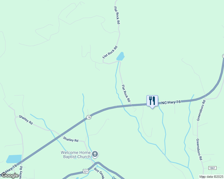 map of restaurants, bars, coffee shops, grocery stores, and more near 1701 North Carolina 16 in Crumpler