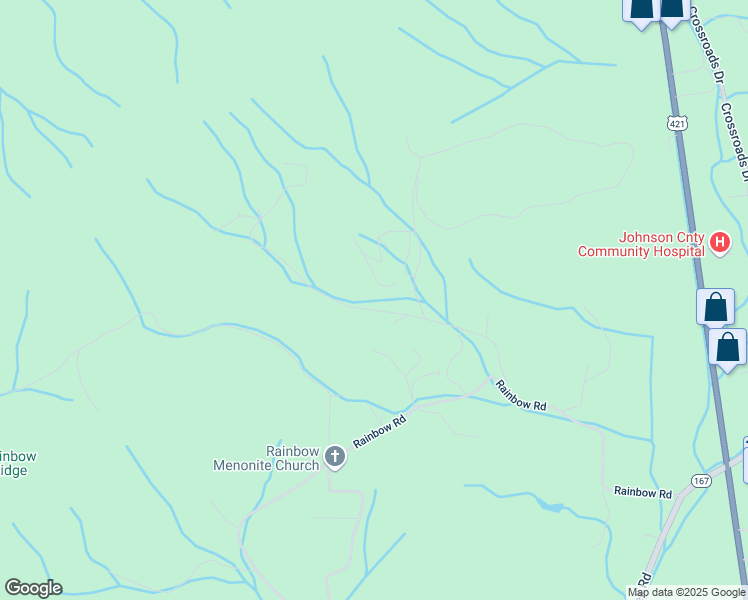 map of restaurants, bars, coffee shops, grocery stores, and more near 557 Moretz Road in Mountain City