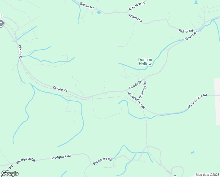 map of restaurants, bars, coffee shops, grocery stores, and more near 2210 Clouds Road in New Tazewell
