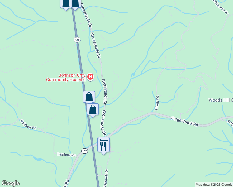 map of restaurants, bars, coffee shops, grocery stores, and more near 220 Seehorn Lane in Mountain City
