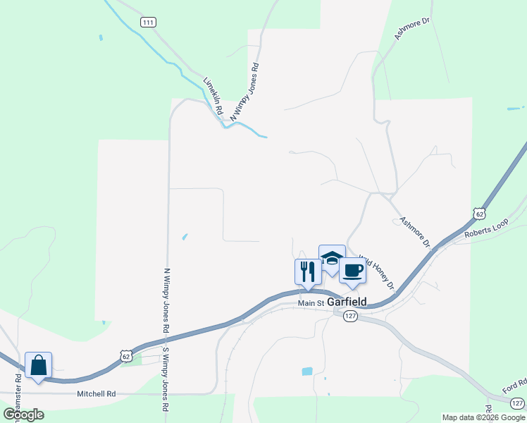 map of restaurants, bars, coffee shops, grocery stores, and more near 18250 Tall Oaks Lane in Garfield