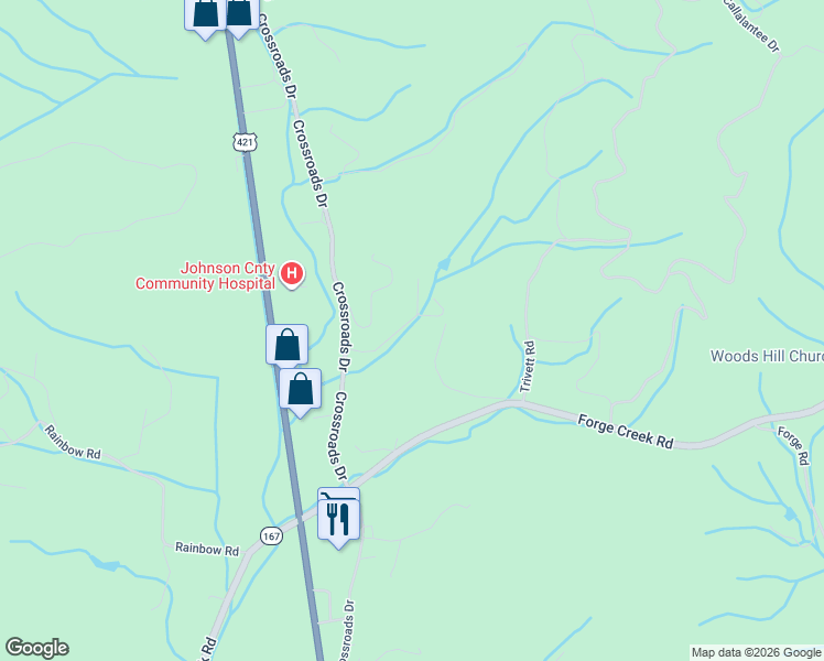 map of restaurants, bars, coffee shops, grocery stores, and more near 220 Seehorn Lane in Mountain City