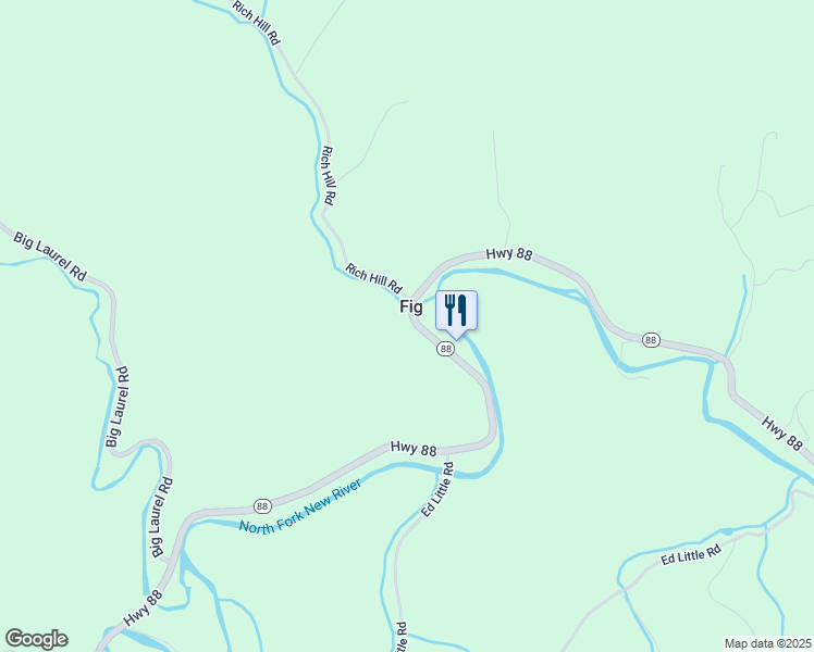 map of restaurants, bars, coffee shops, grocery stores, and more near 11676 North Carolina 88 in Creston