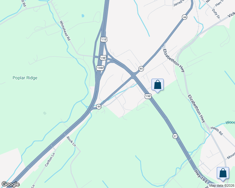 map of restaurants, bars, coffee shops, grocery stores, and more near 5088 Bluff City Highway in Bluff City