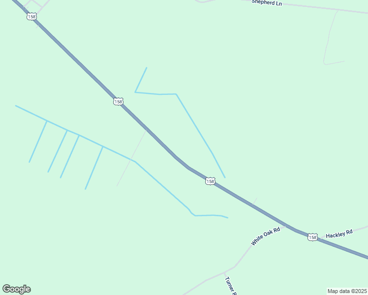 map of restaurants, bars, coffee shops, grocery stores, and more near 1239 U.S Highway 158 West in Eure