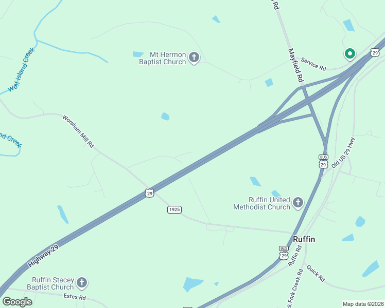 map of restaurants, bars, coffee shops, grocery stores, and more near 235 Aberdeen Road in Ruffin